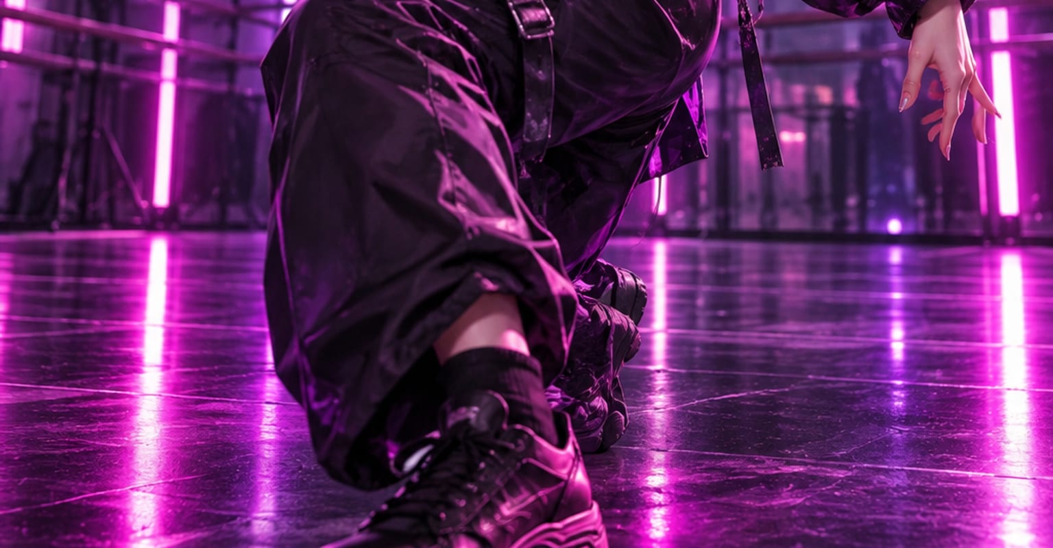 A photo character mid-dance in a groove loop