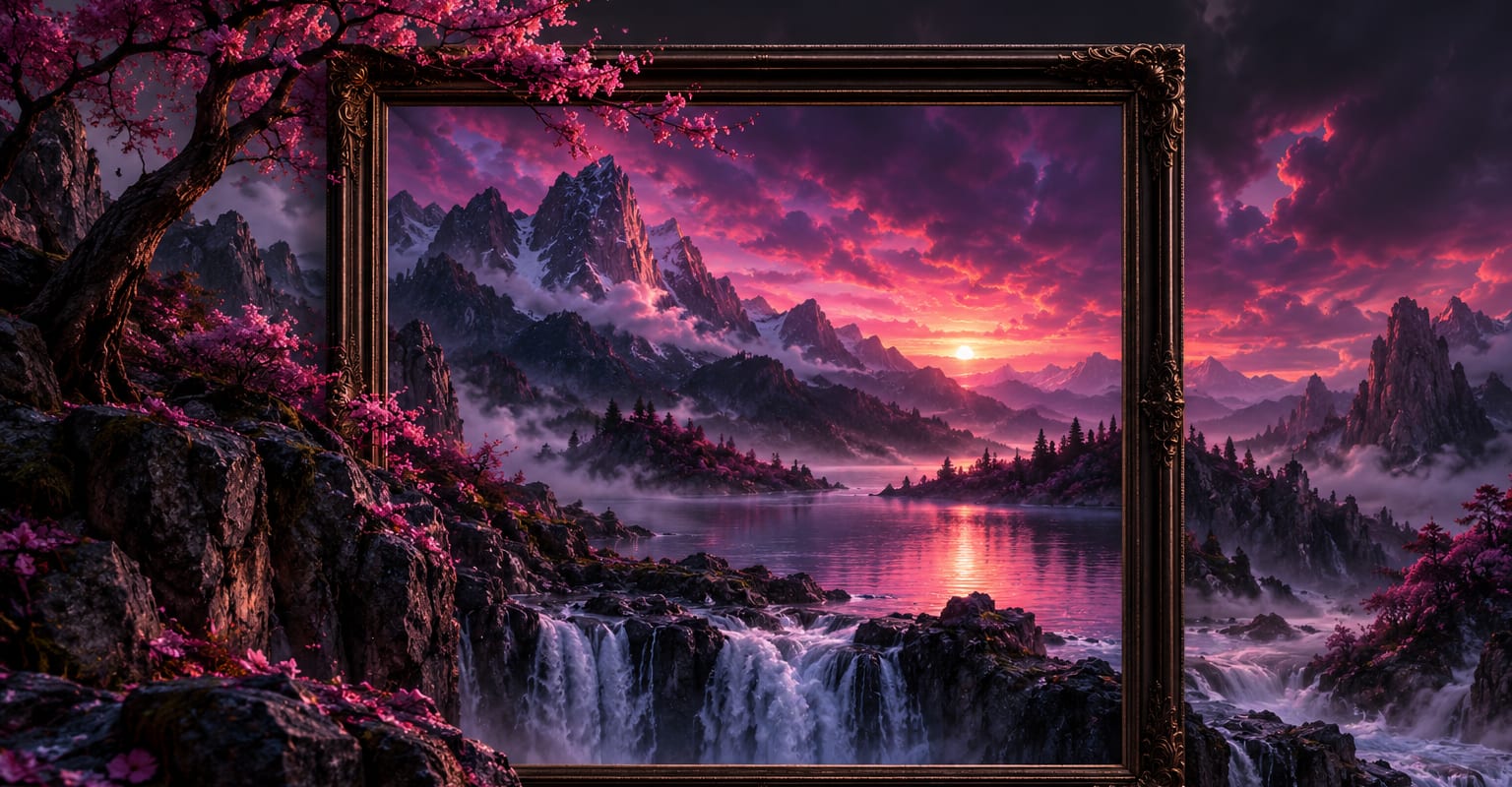 A photo extended into a wide banner composition